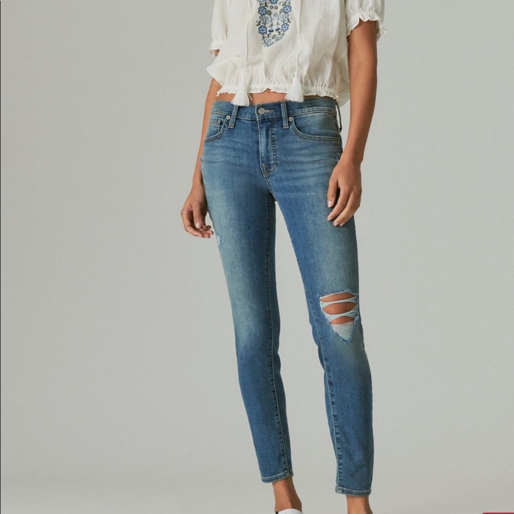 Lucky Brand Jeans - Ava Mid Rise Crop